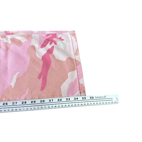 Alessandra Rich Cargo Jeans Womens 24 Pink Camo Cotton Gabardine Pants $825 READ - Picture 10 of 15